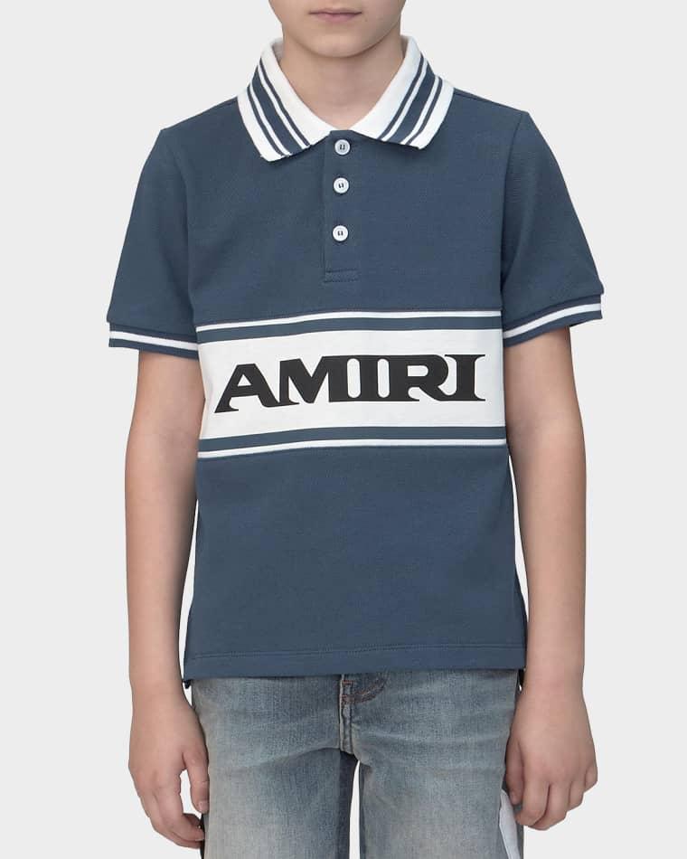 Boy's Amiri Sport Short-Sleeve Polo Shirt, Size 4-12 by AMIRI