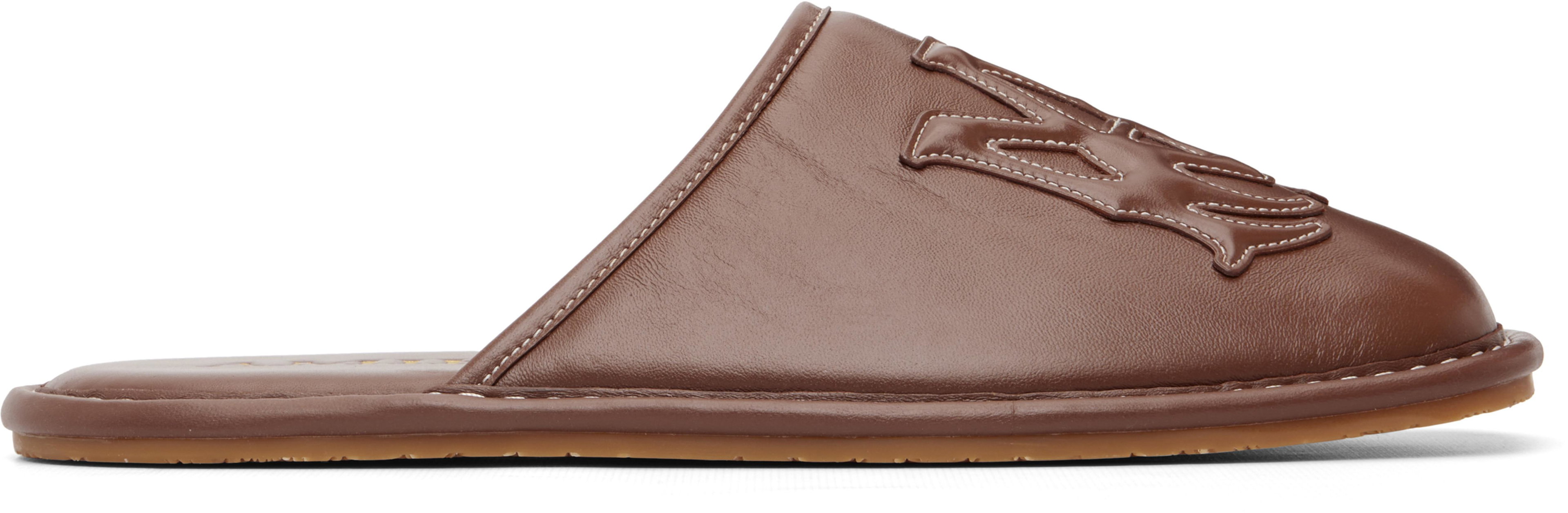 Brown MA Slippers by AMIRI