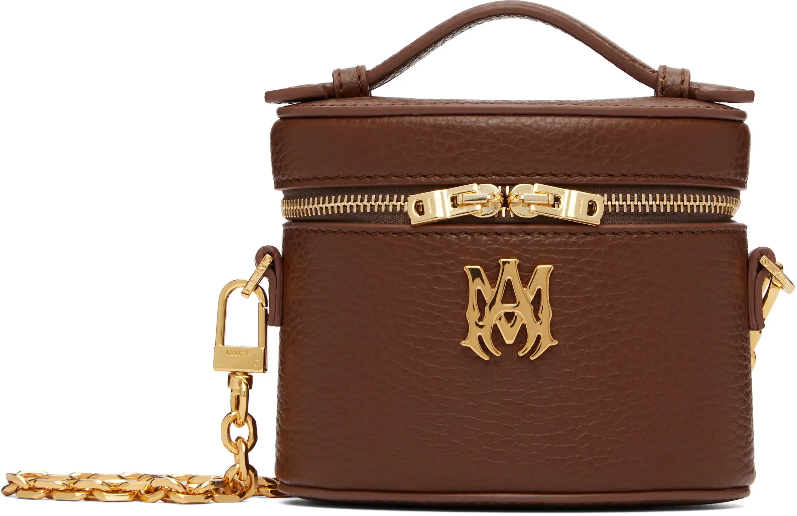 Brown Nano Vanity Bag by AMIRI