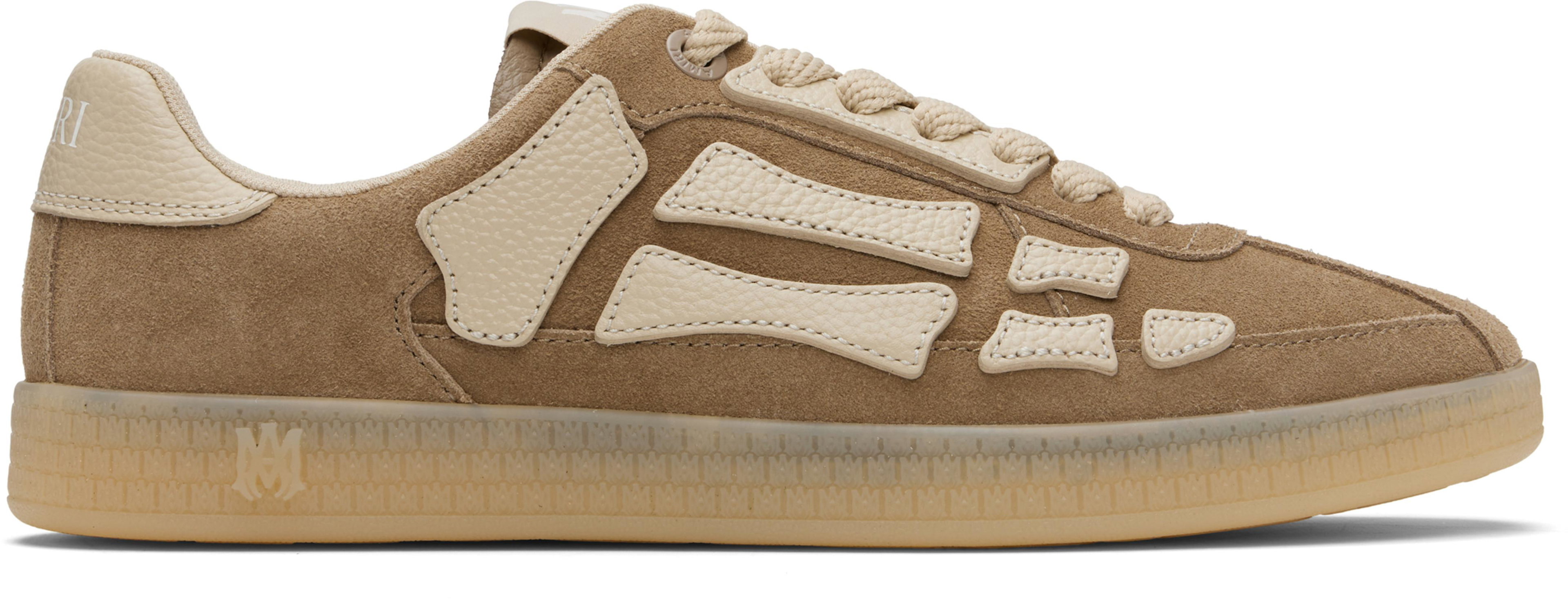 Brown Pacific Bones Sneakers by AMIRI