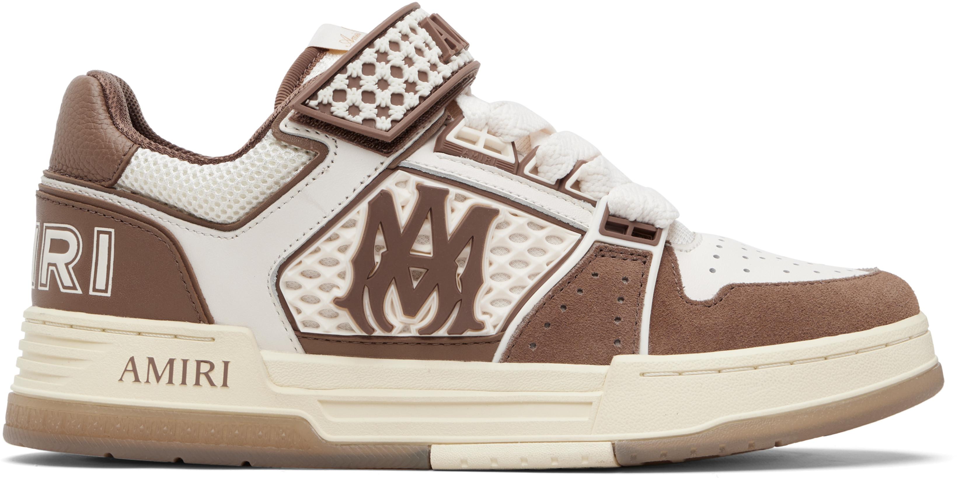 Brown & White MA Skyline Sneakers by AMIRI