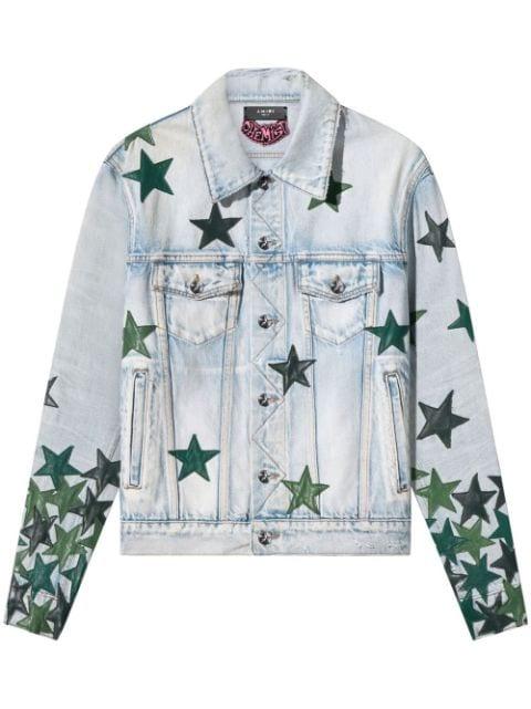 CHEMIST TRUCKER JACKET Light Indigo Denim Jackets "Blue" by AMIRI