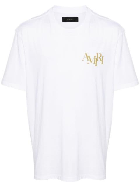 Champagne cotton T-shirt by AMIRI