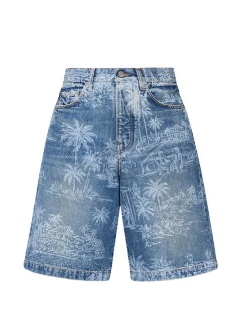 Chateau Palms denim shorts by AMIRI