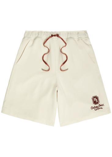 Chateau appliquéd woven shorts by AMIRI