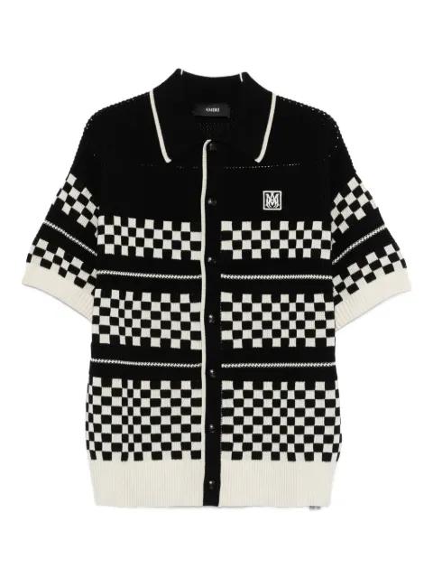 Checkered mesh shirt by AMIRI