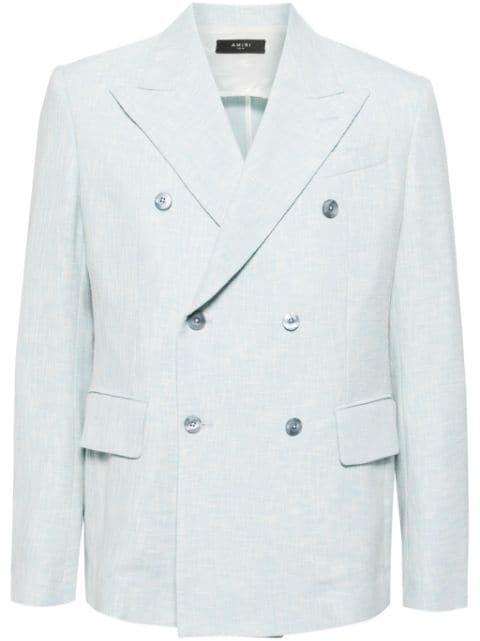 Cross Hatch mélange-effect blazer by AMIRI