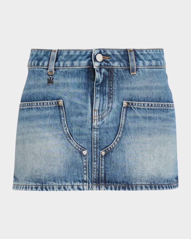 Denim Carpenter Mini Skirt by AMIRI