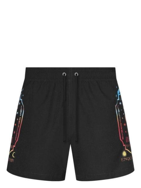 Fortune logo-print swimming trunks by AMIRI