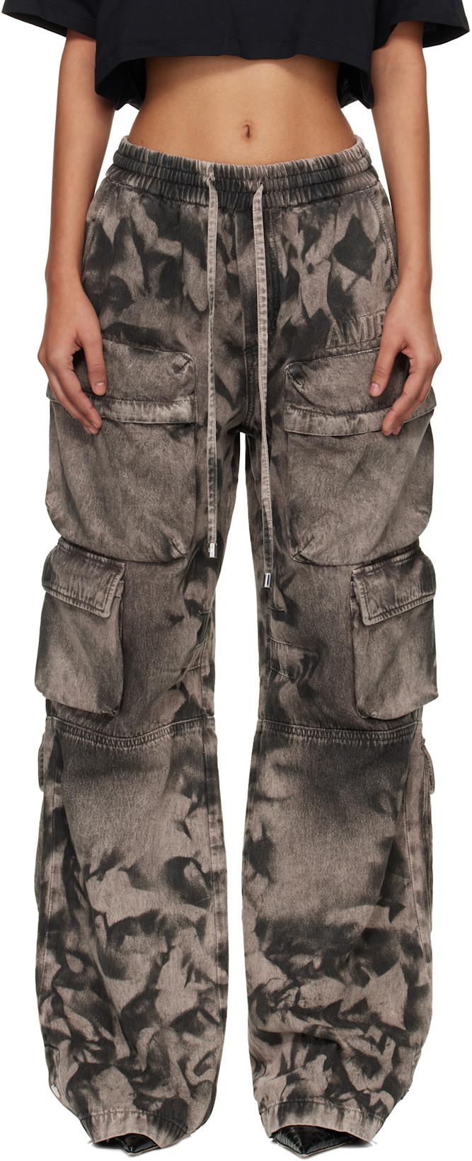 Gray Washed Cargo Jeans by AMIRI