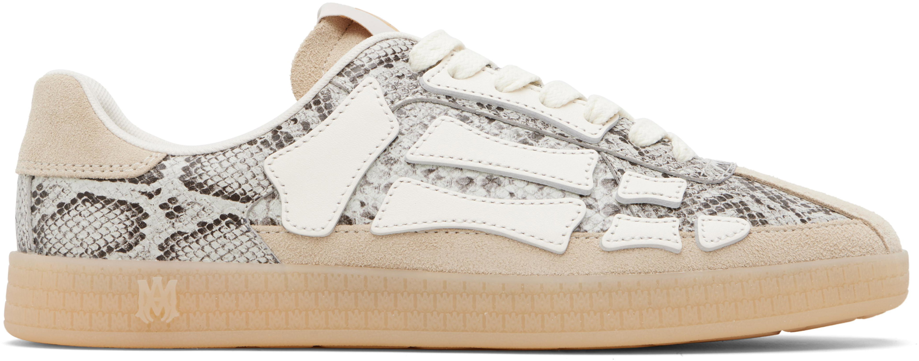 Gray & Beige Snake Pacific Bones by AMIRI