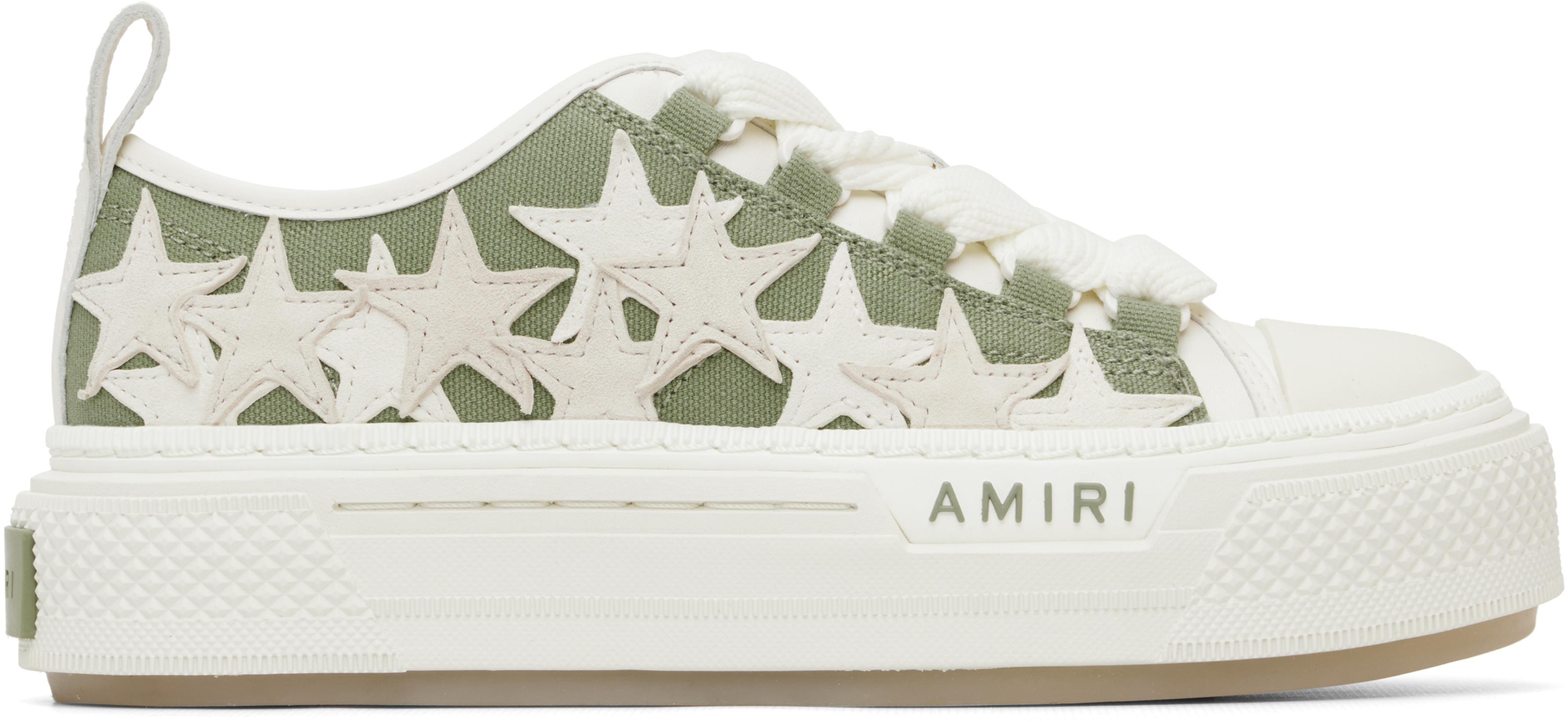 Green Stars Court Low Sneakers by AMIRI