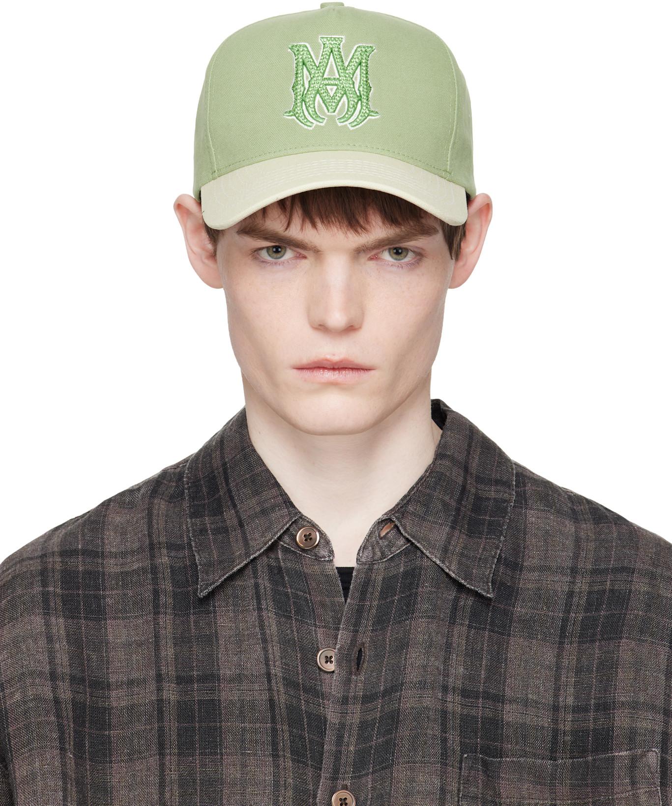 Green Two Tone Crystal MA Cap by AMIRI