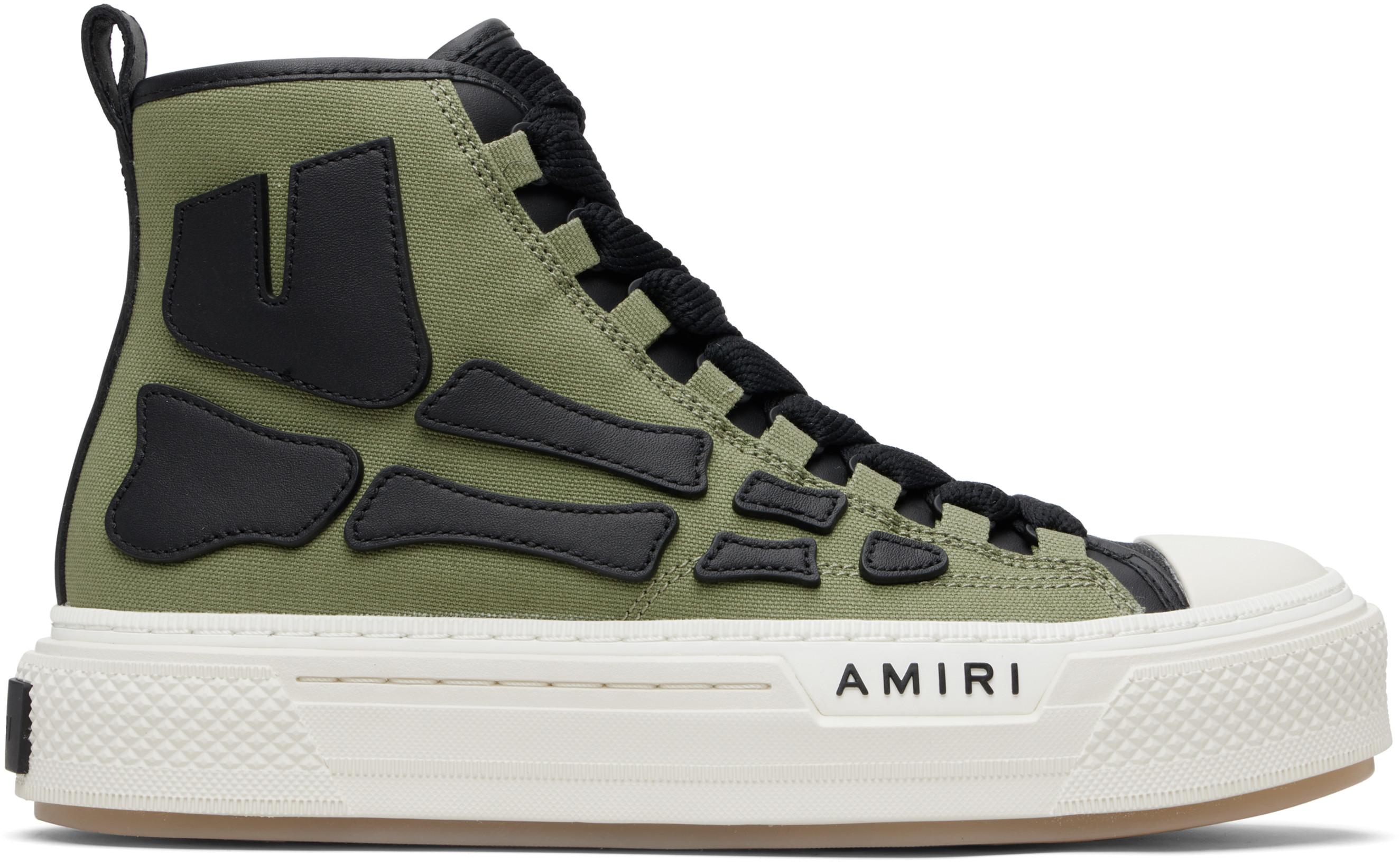 Khaki Skel Court Hi Sneakers by AMIRI