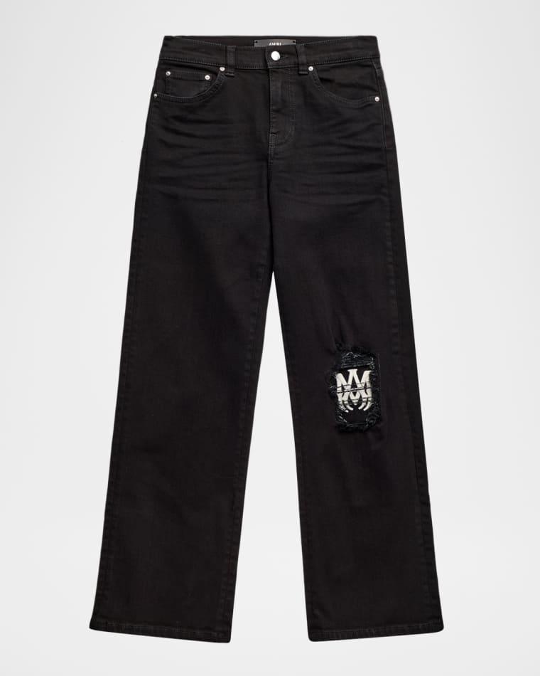 Kid's MA Patch Denim Jeans, Size 4-12 by AMIRI