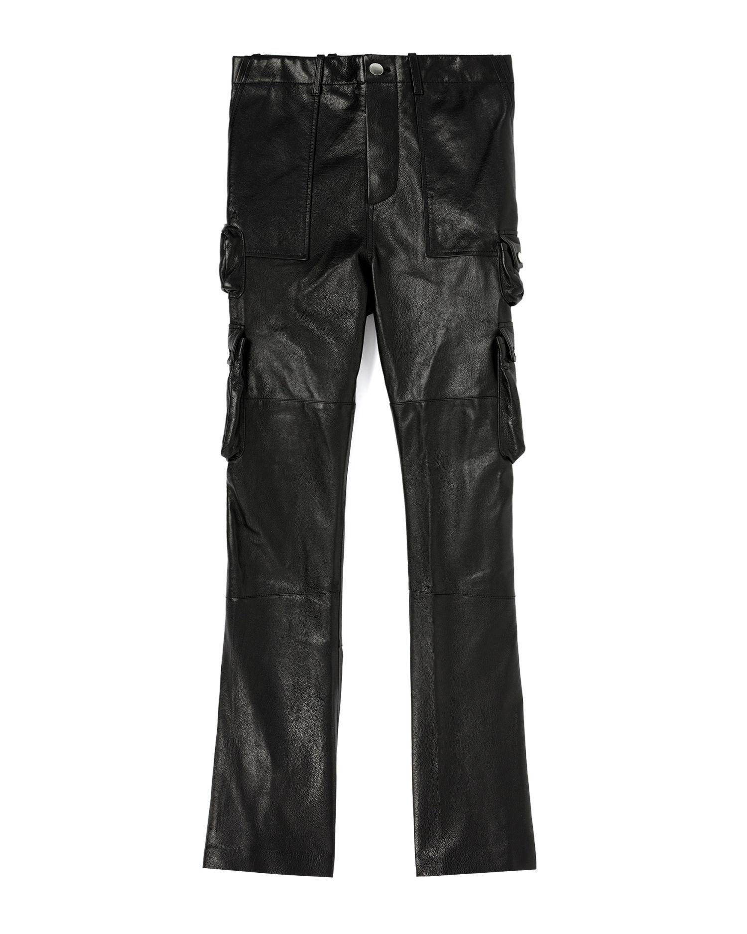 Leather cargo pants by AMIRI