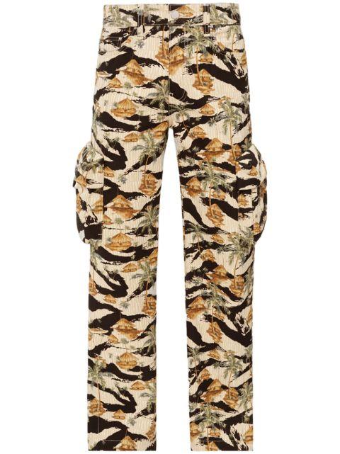 M65 repeat palm baggy cargo pants by AMIRI