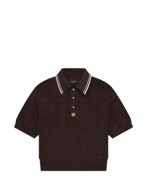 MA Quad monogram-pattern polo shirt by AMIRI
