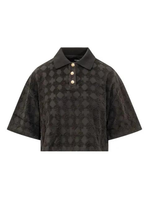 MA Quad textured-pattern polo shirt by AMIRI