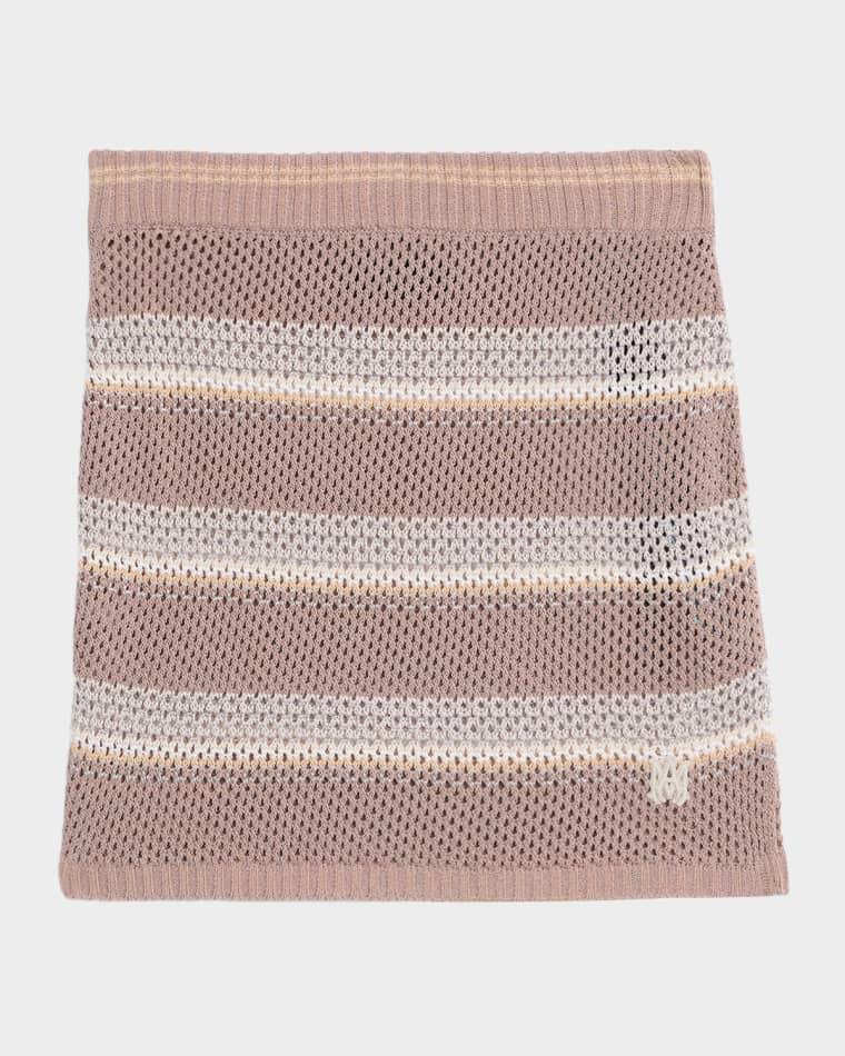 MA Stripe Crochet Knit Mini Skirt by AMIRI