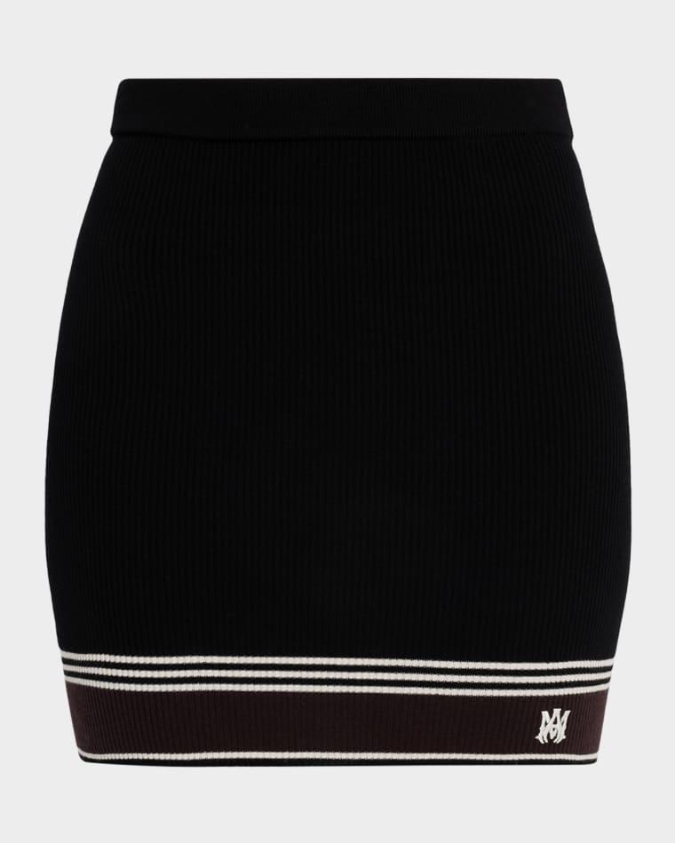 MA Stripe Rib Mini Skirt by AMIRI