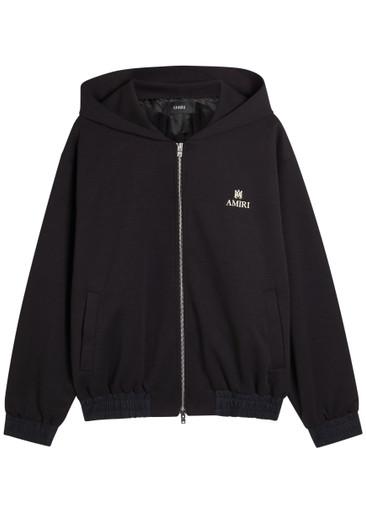 MA logo hoodied jersey jacket by AMIRI