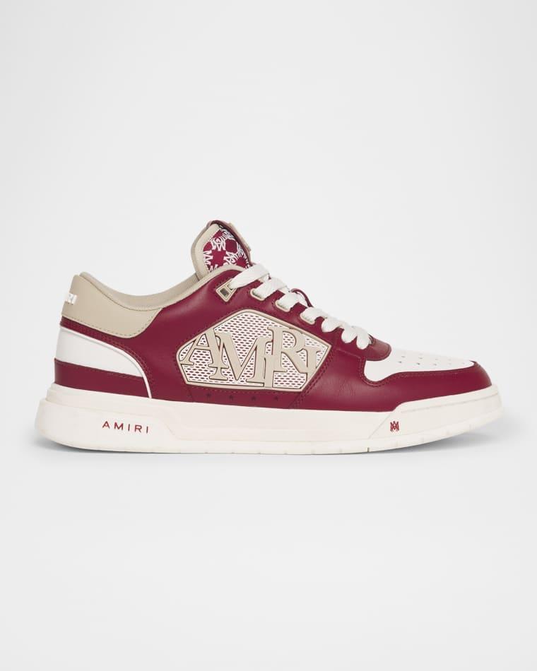 Men's Classic Leather Logo Low-Top Sneakers by AMIRI
