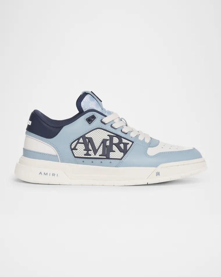 Men's Classic Leather Logo Low-Top Sneakers by AMIRI
