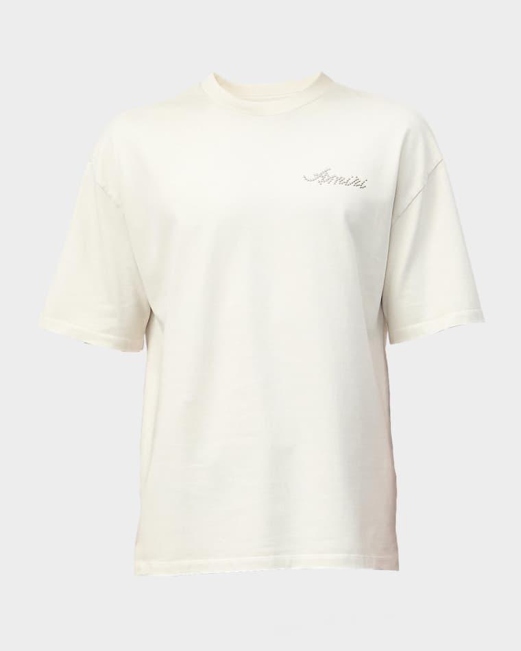 Men's Studded Logo Oversized T-Shirt by AMIRI