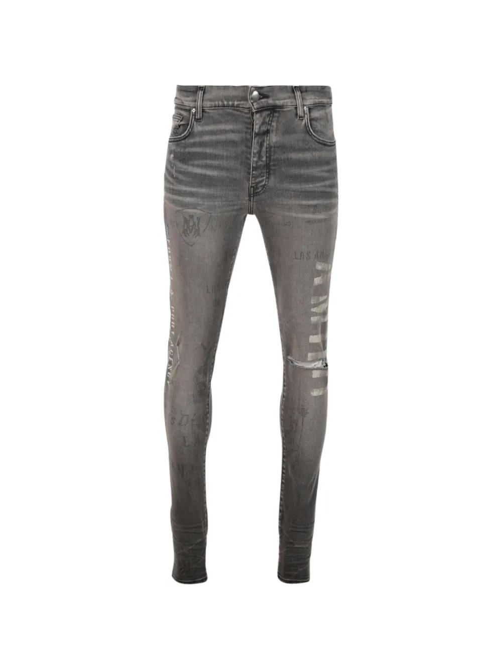 Military Stencil jeans by AMIRI