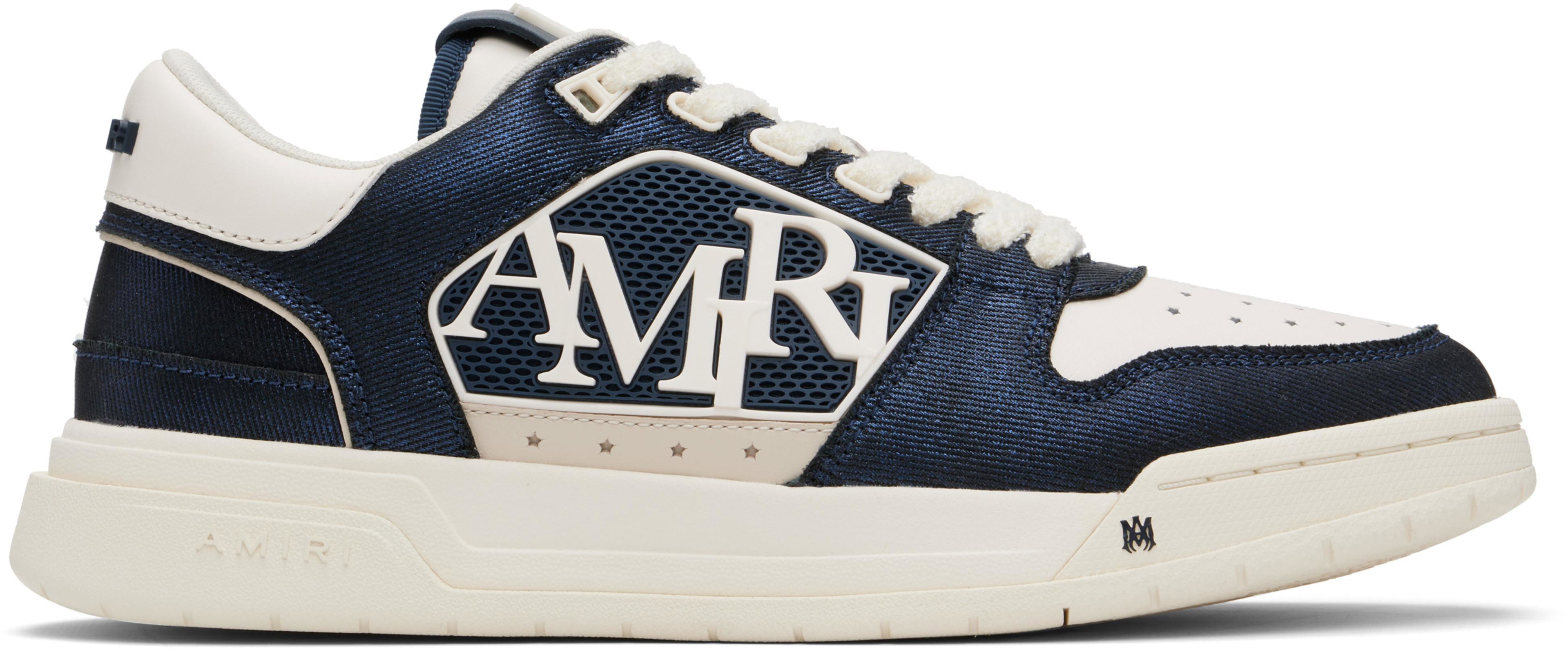 Navy & White Classic Low Sneakers by AMIRI