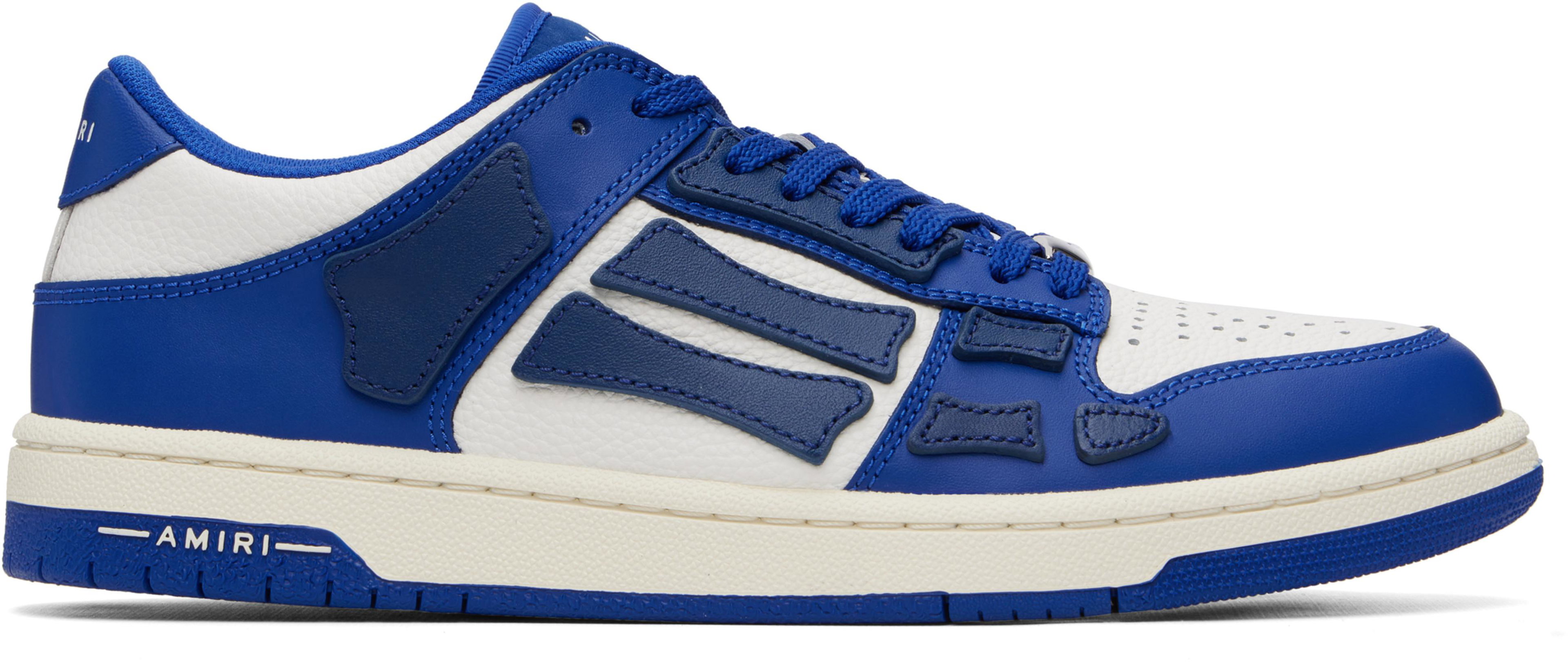Navy & White Skel Top Low Sneakers by AMIRI