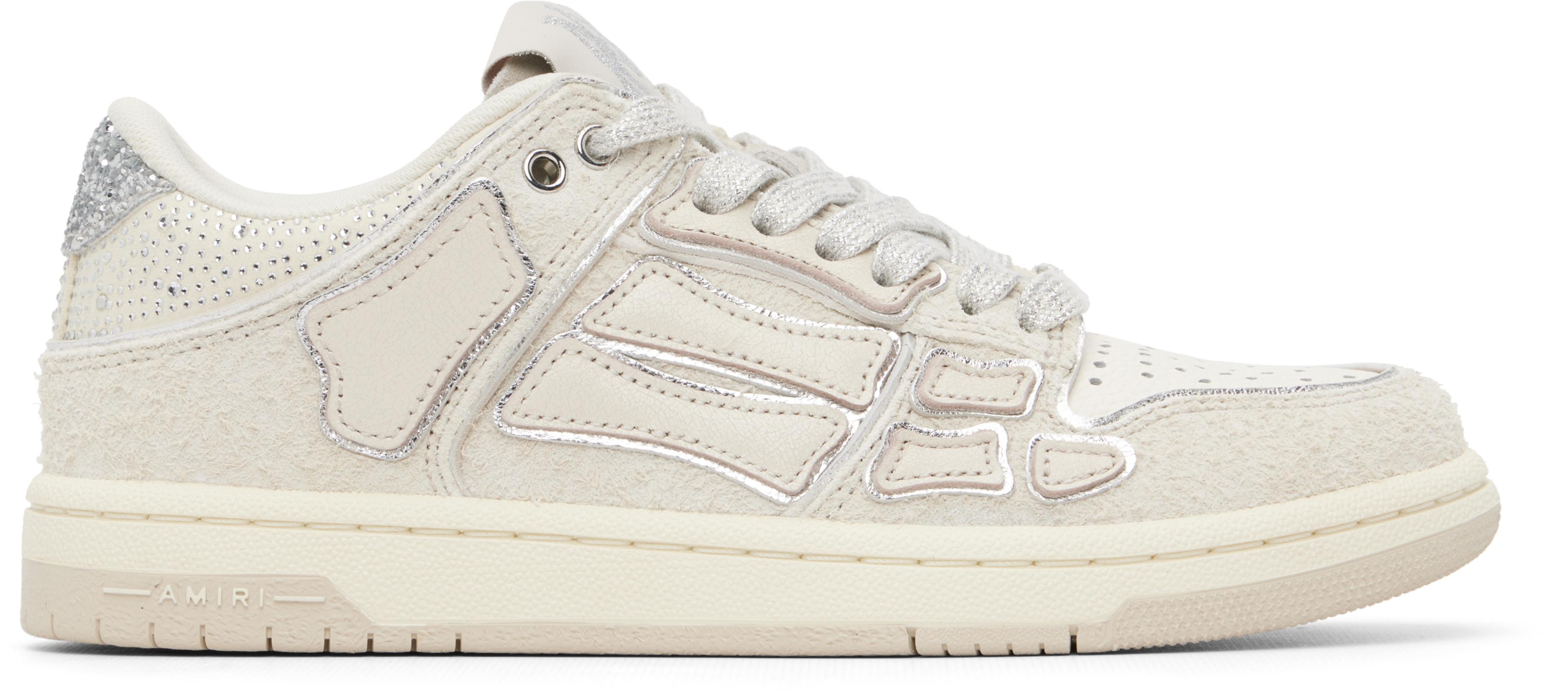 Off-White Glitter Skel Top Low Sneakers by AMIRI