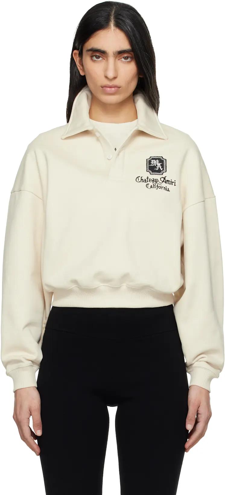 Off-White MA 'Chateau' Long Sleeve Polo by AMIRI