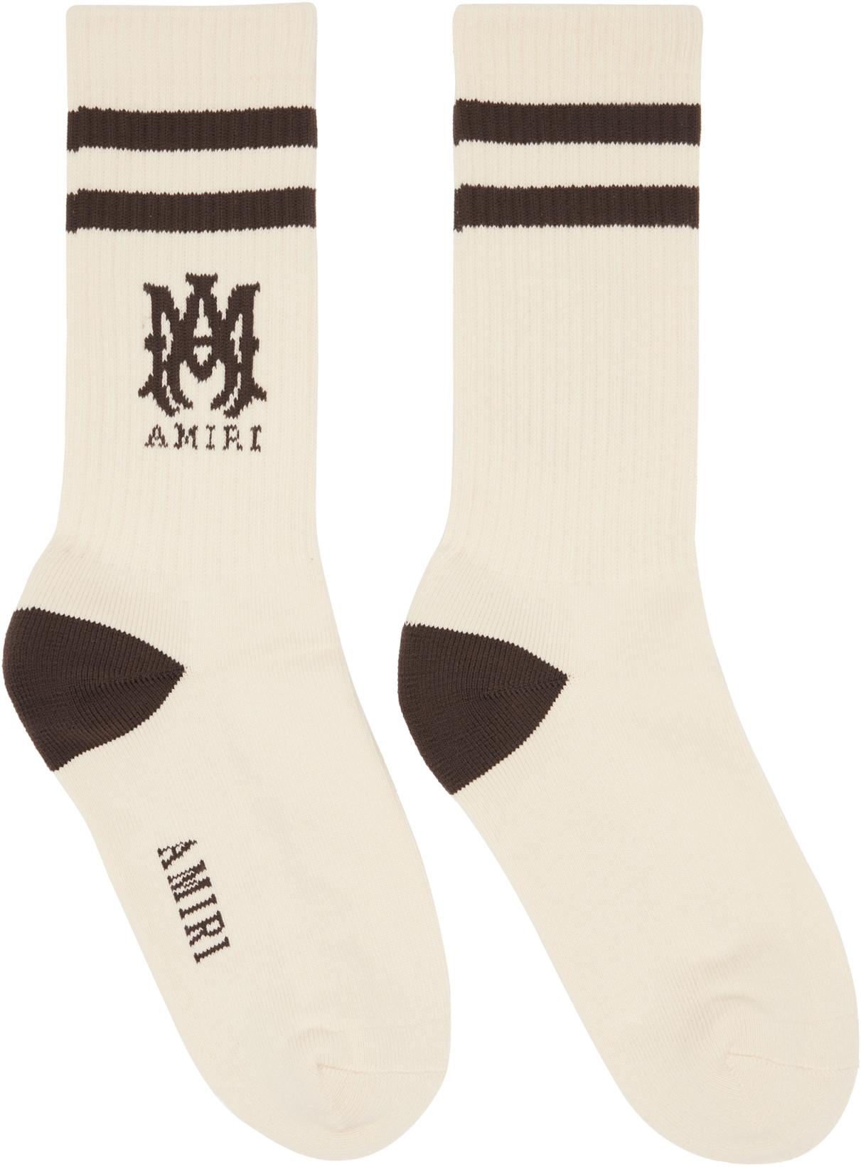Off-White MA Stripe Socks by AMIRI