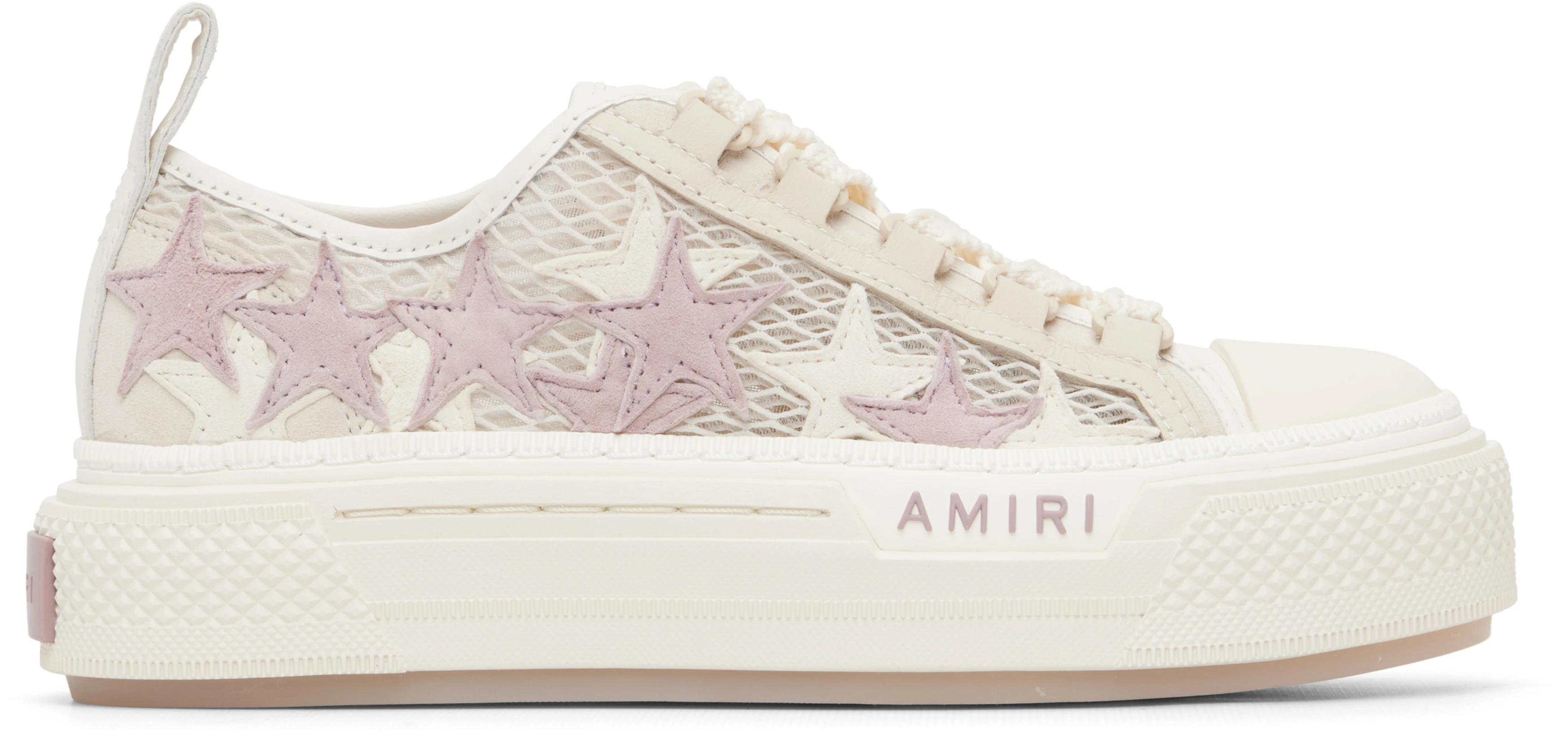 Off-White Mesh Stars Court Low Sneakers by AMIRI