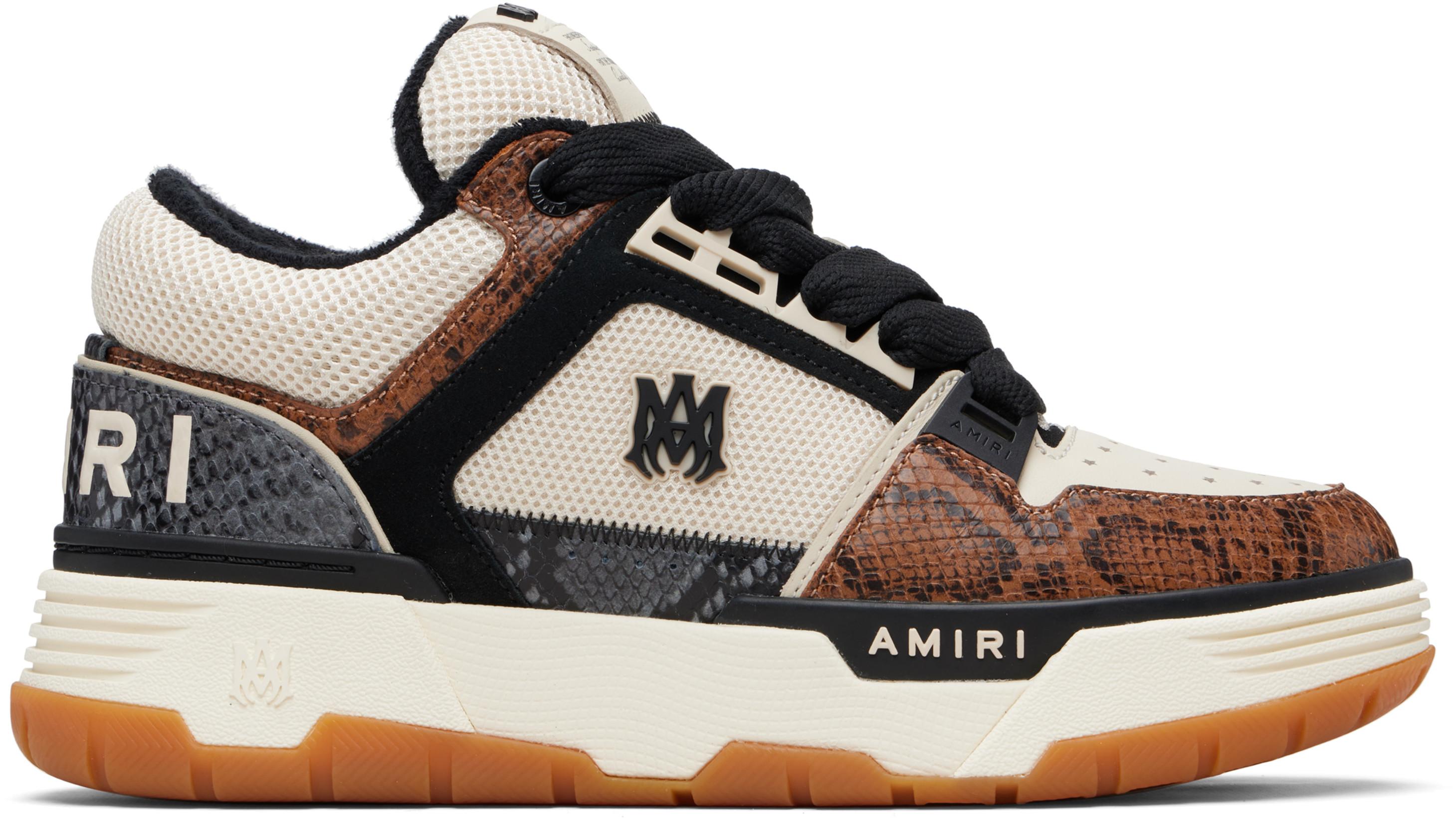 Off-White & Brown Snake MA-1 Sneakers by AMIRI