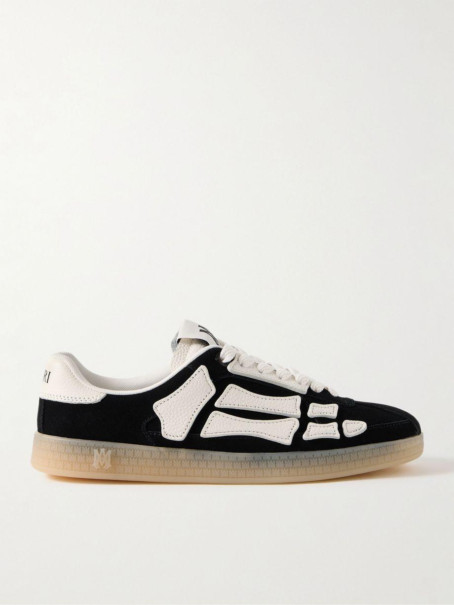 Pacific Bones Appliquéd Suede and Full-Grain Leather Sneakers by AMIRI