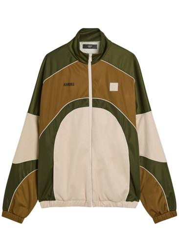 Panelled satin-twill track jacket by AMIRI