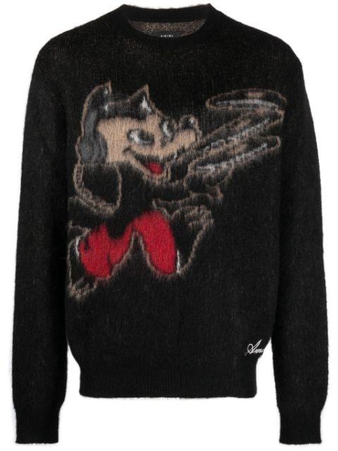 Record Wolf knitted jumper by AMIRI
