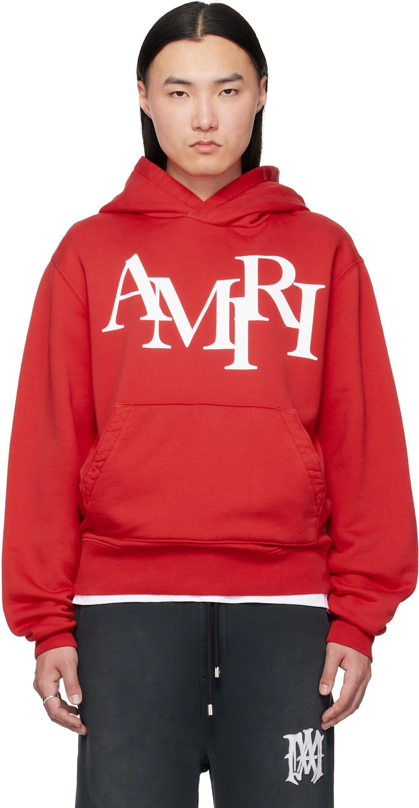 Red 'AMIRI Staggered' Hoodie by AMIRI