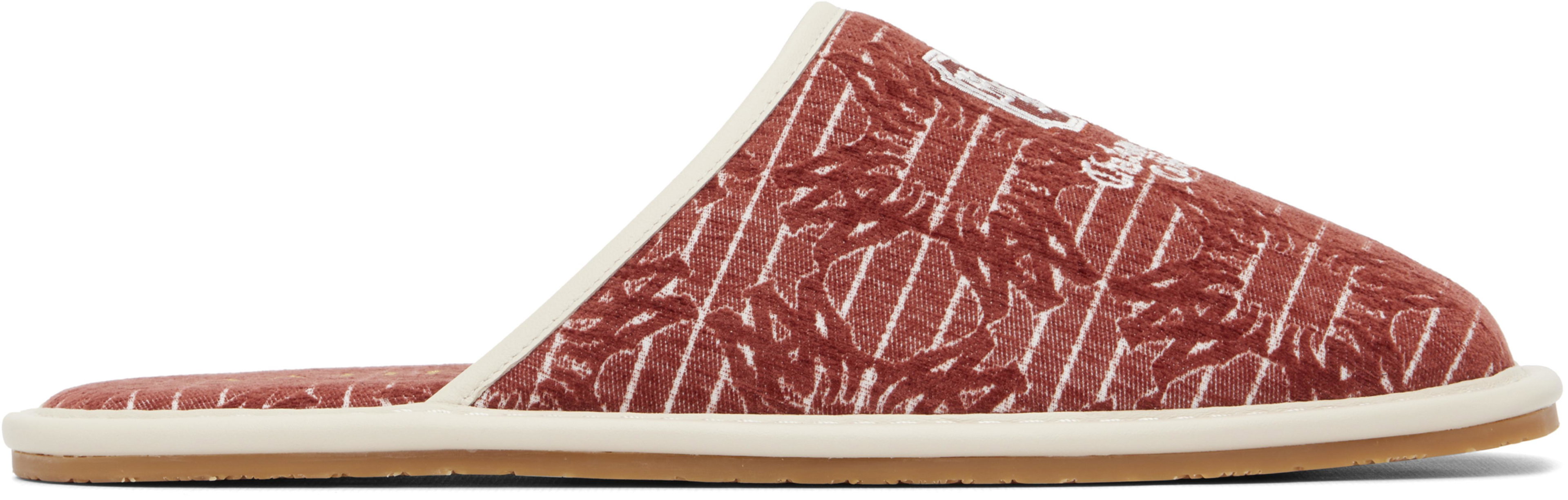 Red 'Chateau Amiri' MA Slippers by AMIRI