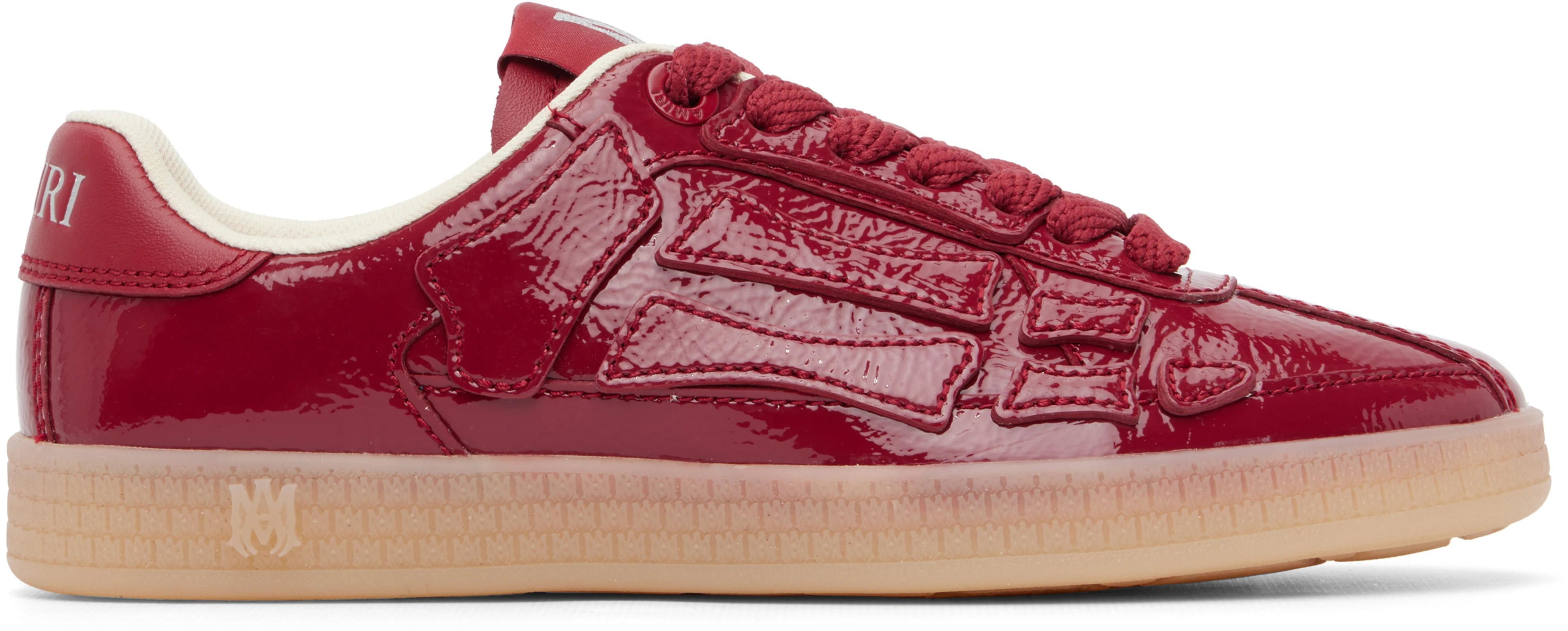 Red Pacific Bones Sneakers by AMIRI