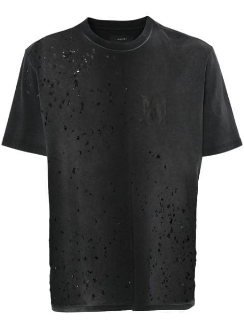 Shotgun logo-print distressed T-shirt by AMIRI