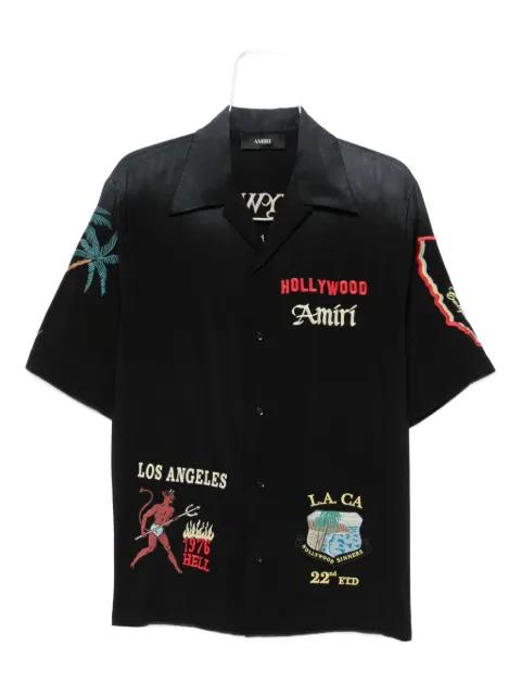 Sinners embroidered-details short-sleeve shirt by AMIRI
