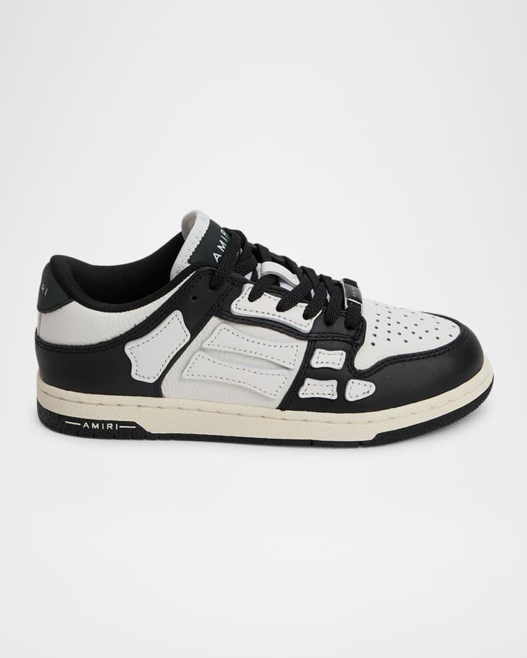 Skel Bicolor Leather Low-Top Sneakers, Kids by AMIRI