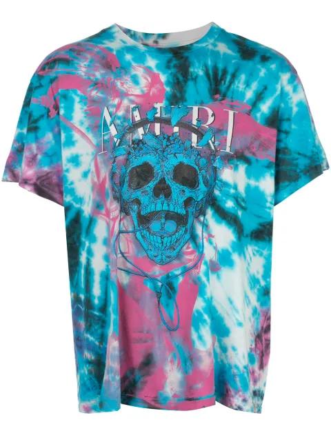 Skull print tie-dye T-shirt by AMIRI