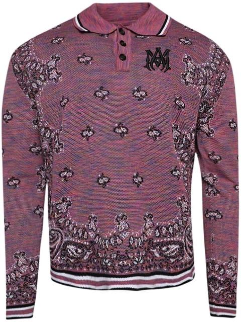 Space Dye bandana polo shirt by AMIRI