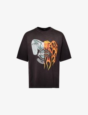 Spliced Logo Oversized Cotton-Jersey T-Shirt by AMIRI