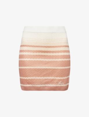 Stripe Knitted Mini Skirt by AMIRI